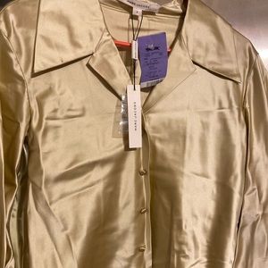 Marc Jacobs Gold silk blouse NWT